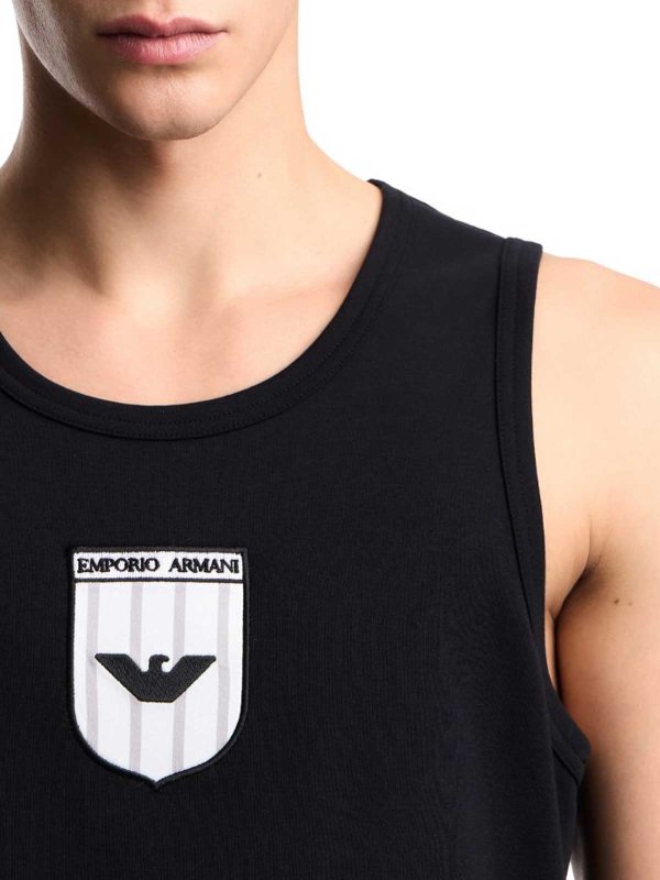 トップ/タンクトップ - 黒 shop online: EMPORIO ARMANI
