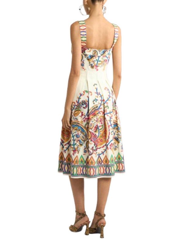 The Best Shops ETRO: Knielange Kleider - Knielanges Kleid - Weiß
