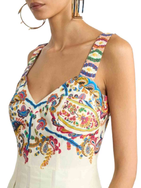 Knielanges Kleid - Weiß shop online: ETRO