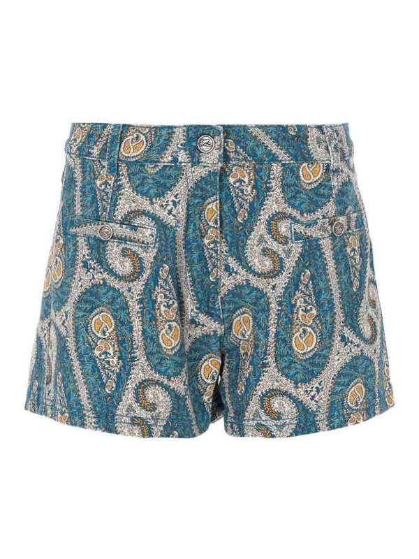 ETRO: Shorts - Short - Bleu