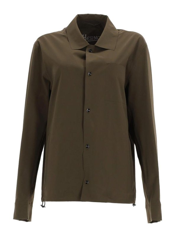HERNO: shirts - Stretch Fabric Shacket