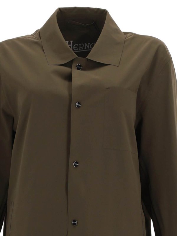 HERNO: shirts online - Stretch Fabric Shacket