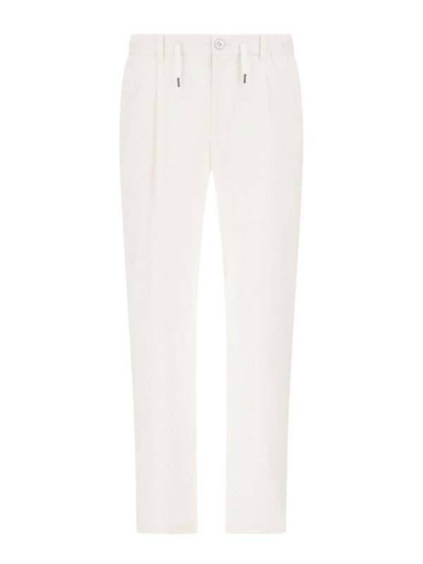 HERNO: casual trousers - Waterproof Stretch Cotton Trousers