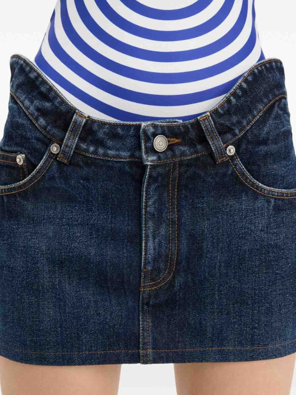JEAN PAUL GAULTIER buy online ミニスカート - ブルー