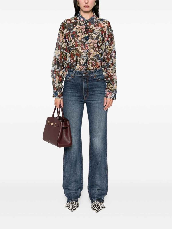 KHAITE: Jeans Rectos online - Vaqueros Rectos - Azul