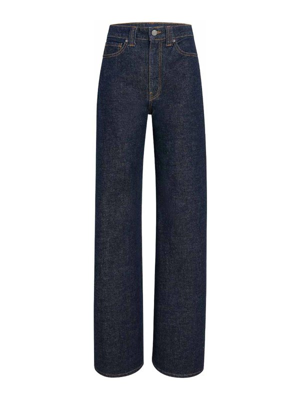 KHAITE: Jeans Rectos - Vaqueros Rectos - Azul