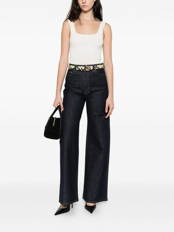 KHAITE: Jeans Rectos online - Vaqueros Rectos - Azul