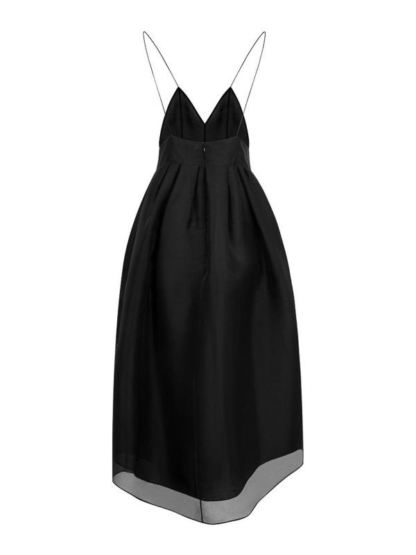 KHAITE: abiti al ginocchio online - Abito Midi Colette Nero
