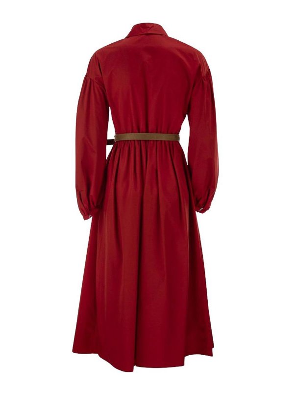 Max Mara: Knielange Kleider online - Knielanges Kleid - Rot