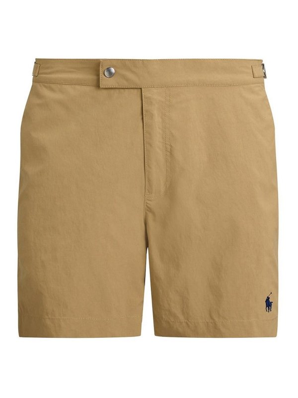 POLO RALPH LAUREN: 水着 - スイムショーツ/スイムトランクス - ブラウン