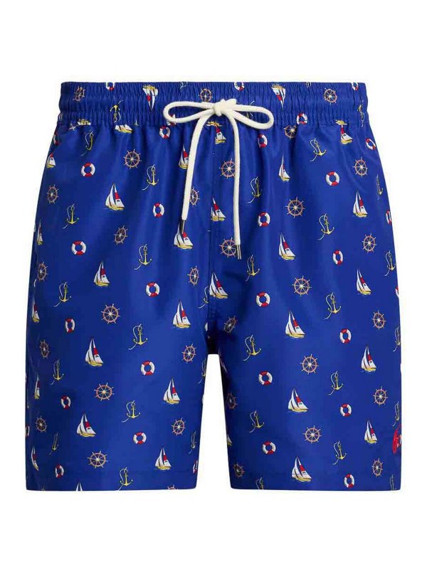 POLO RALPH LAUREN: 水着 - スイムショーツ/スイムトランクス - ブルー