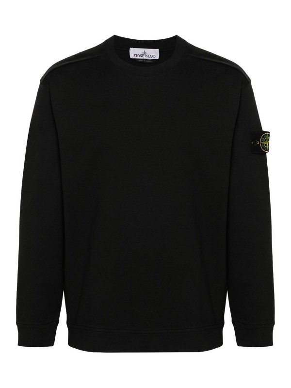 STONE ISLAND: Sudaderas y suéteres - Sudadera - Negro