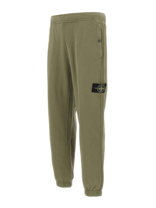 STONE ISLAND: スウェットパンツ - トラックスーツ ボトムス - 緑