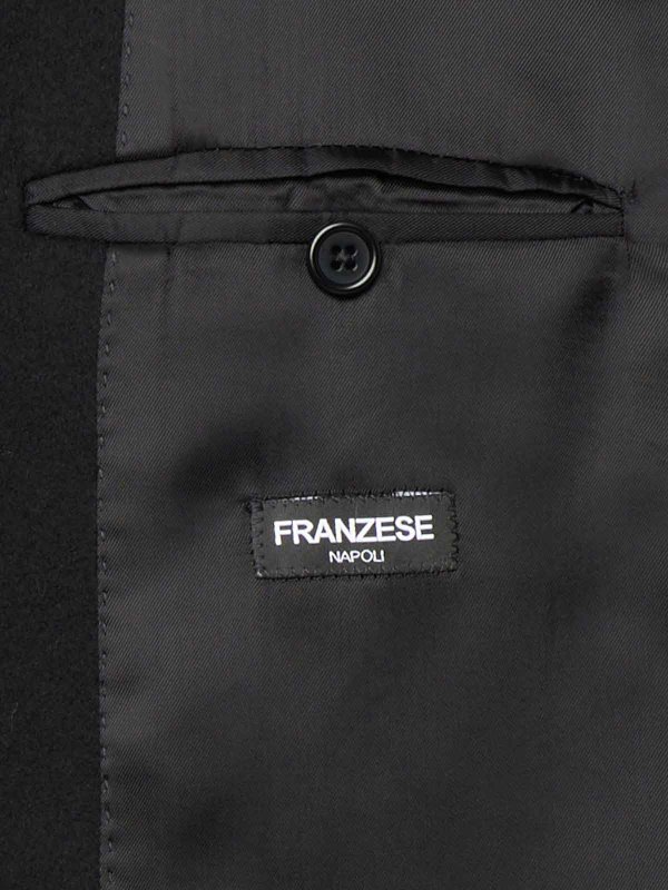 膝丈コート - 黒 shop online: FRANZESE COLLECTION