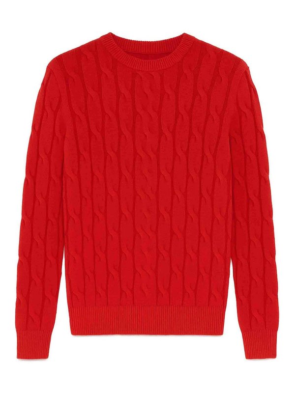JACOB COHEN: Pull col rond - Pull Col Rond - Rouge