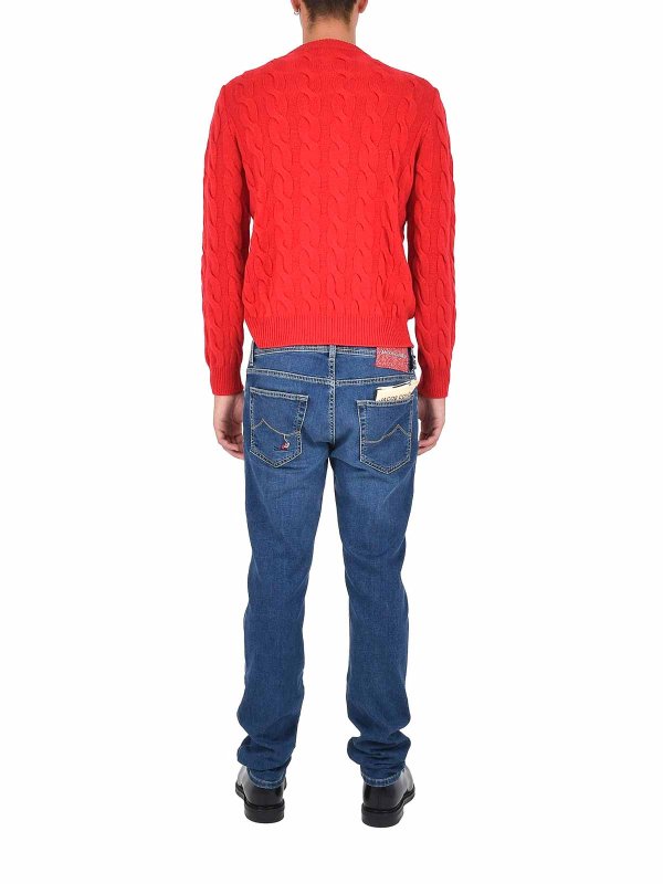 The Best Shops JACOB COHEN: Pull col rond - Pull Col Rond - Rouge