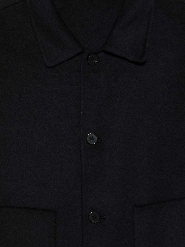 The Best Shops LOW BRAND: shirts - Navy Blue Double Wool Jacket