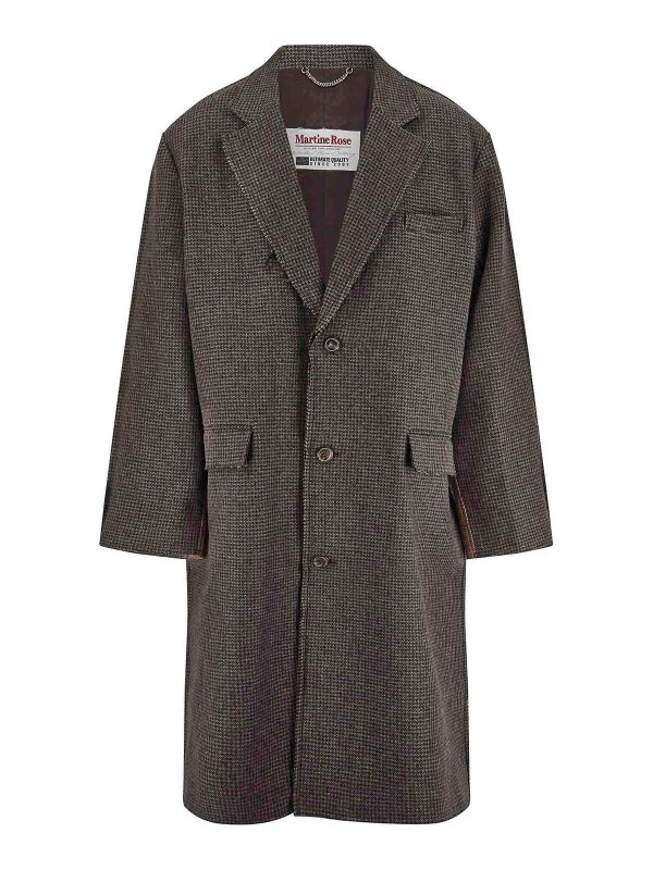MARTINE ROSE: knee length coats - Breasted Coat