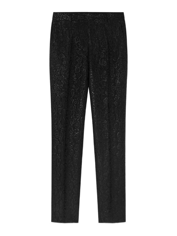VERSACE: Pantaloni sartoriali - Pantaloni formali leopardati