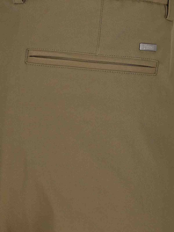 Mechanical Stretch Twill Trousers shop online: HERNO
