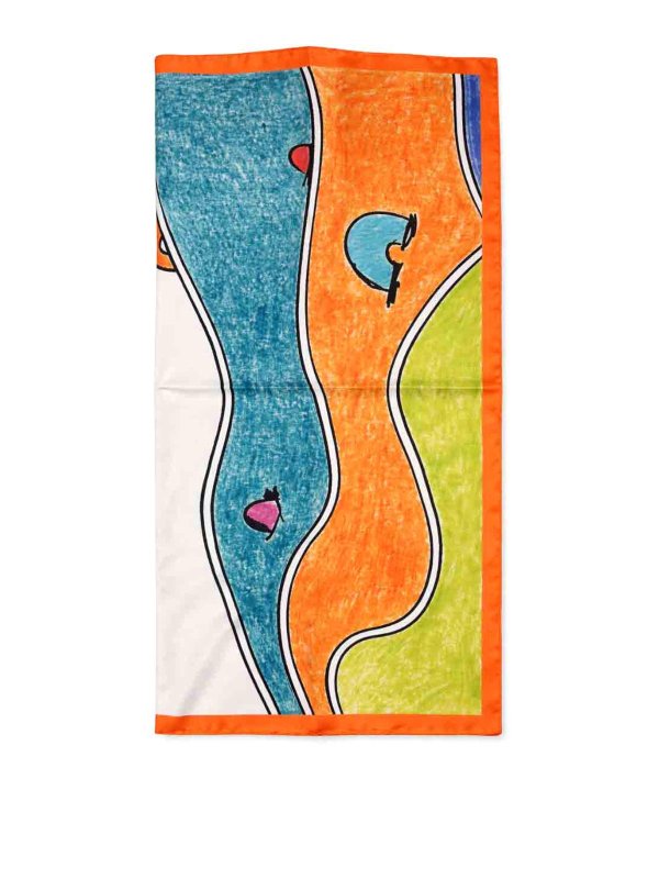 MISSONI: ties & bow ties - Multicolor Silk Pocket Square