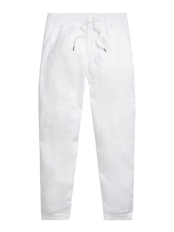 POLO RALPH LAUREN: カジュアルトラウザー - カジュアルパンツ - 白