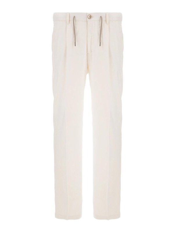 HERNO: Pantalons casual - Pantalons Décontractés - Blanc
