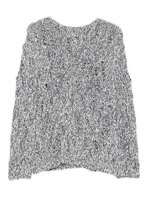 AMARANTO: Pull col rond - Pull Col Rond - Blanc