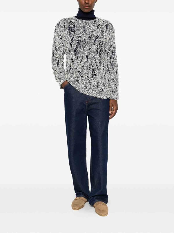Pull Col Rond - Blanc shop online: AMARANTO