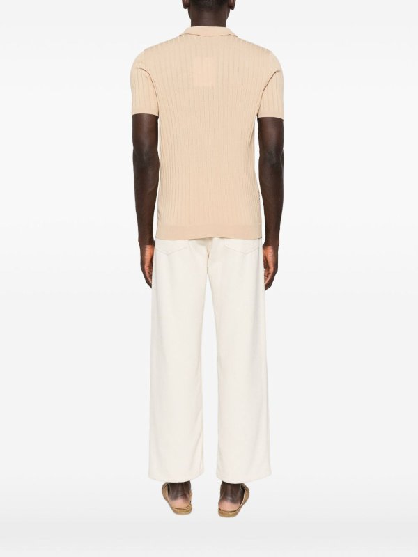AMARANTO: polo online - Polo beige a maniche corte