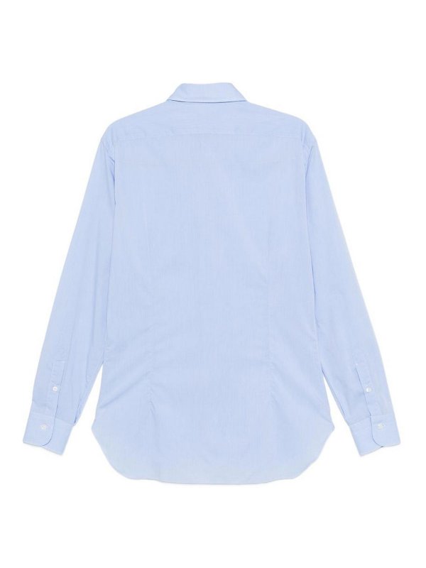 BARBA: camicie online - Camicia collo francese in cotone azzurro