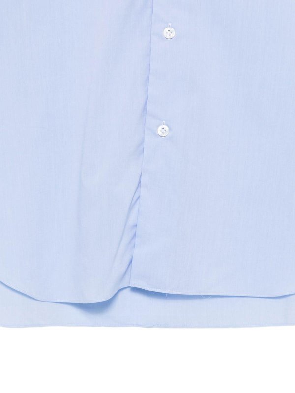 The Best Shops BARBA: camicie - Camicia collo francese in cotone azzurro