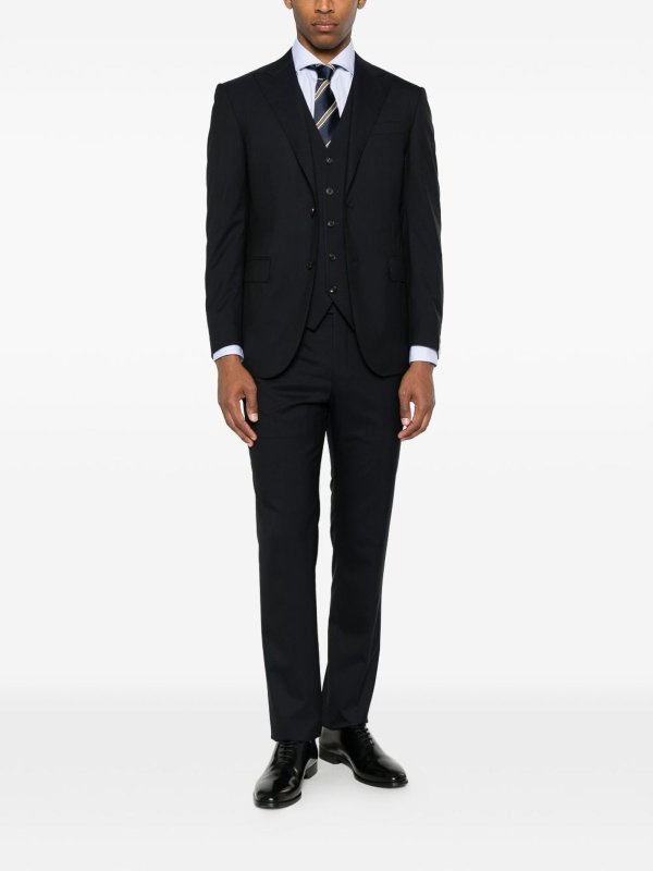 The Best Shops CORNELIANI: blazers - Blue virgin wool suit