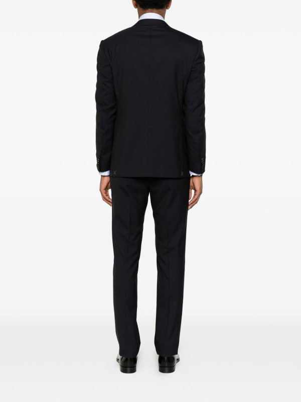 Blue virgin wool suit shop online: CORNELIANI