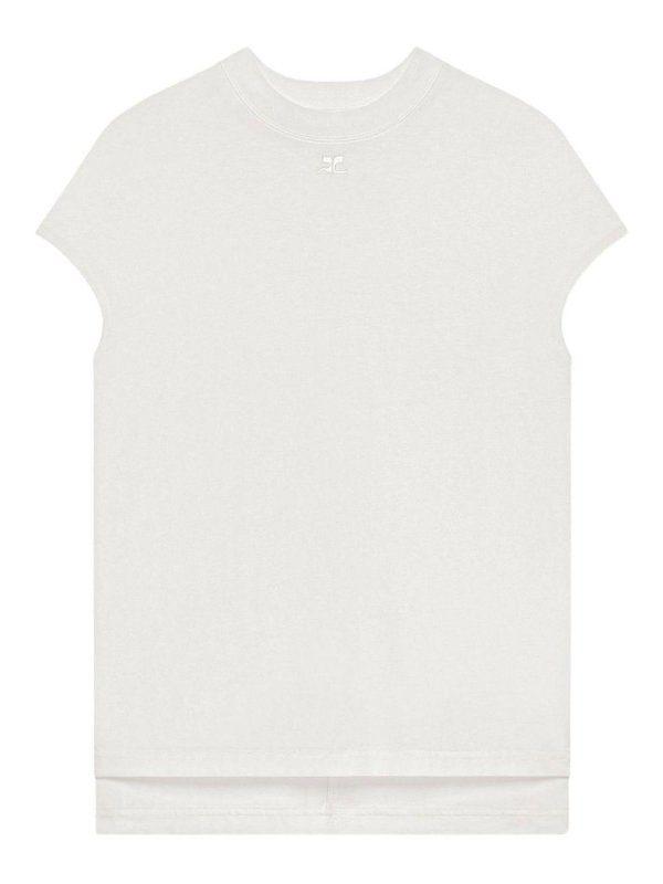 Courreges: Camisetas - Camiseta - Blanco