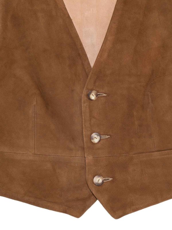 The Best Shops DONDUP: vests - Suede leather vest