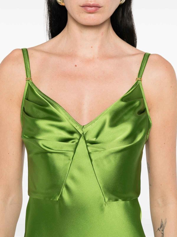 マキシドレス - 緑 shop online: ELISABETTA FRANCHI