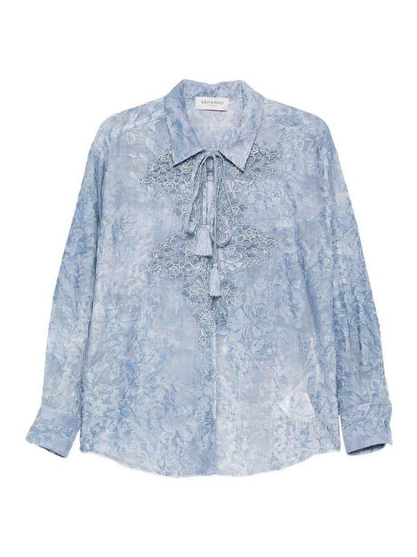 ERMANNO FIRENZE: シャツ - シャツ - ミディアムウォッシュ