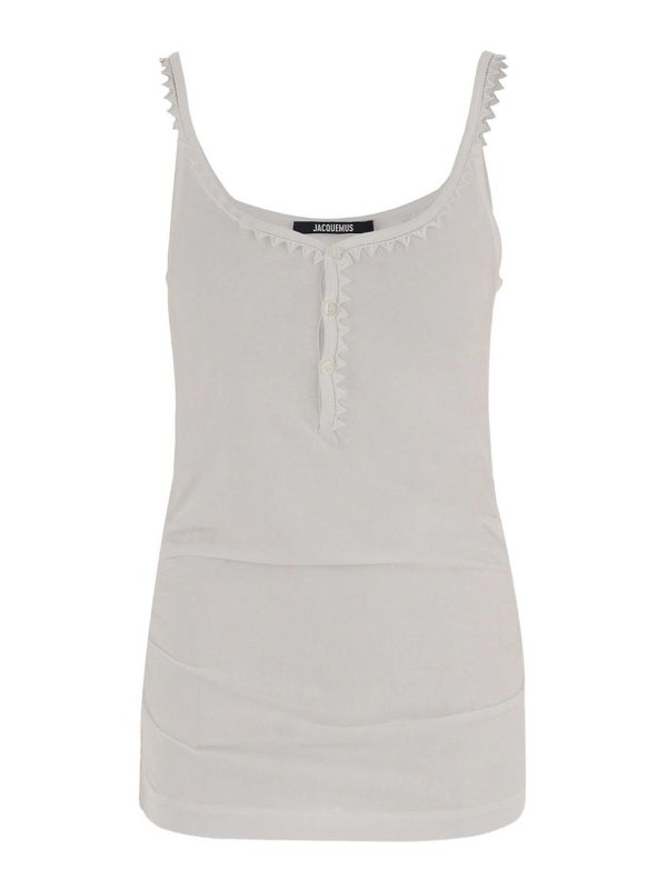 JACQUEMUS: Tops und Tank Tops - Top - Weiß