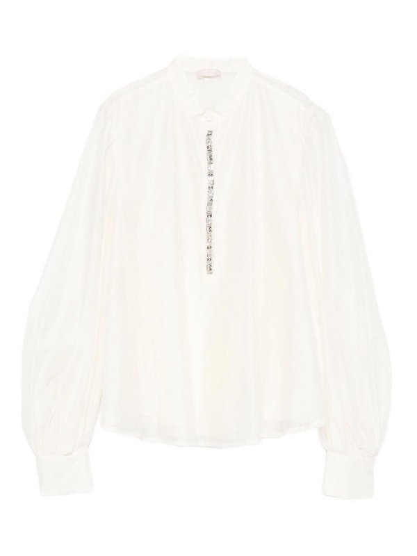 Liu Jo: Blouses - Blouse - Blanc
