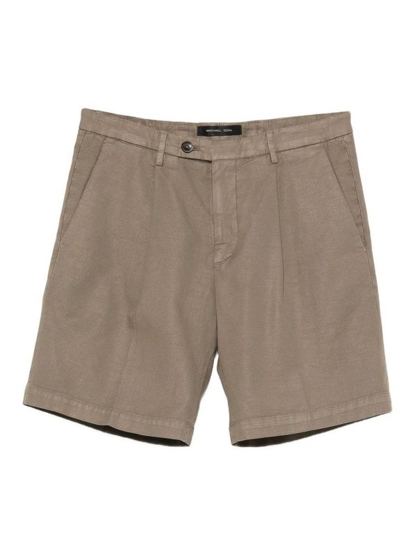 MICHAEL COAL: Trousers Shorts - Brown shorts