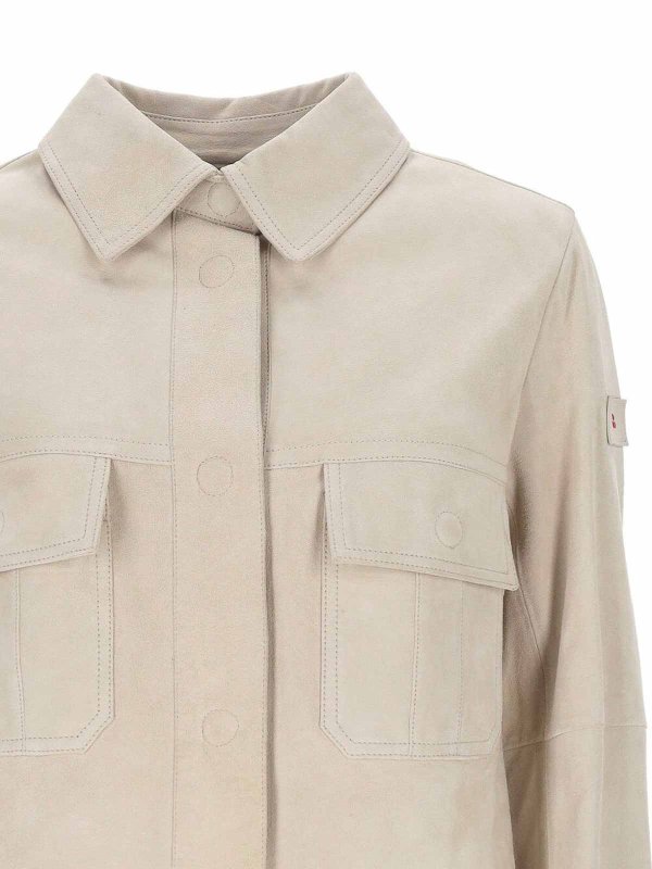 The Best Shops PEUTEREY: Lederjacken - Lederjacke - Hellbeige