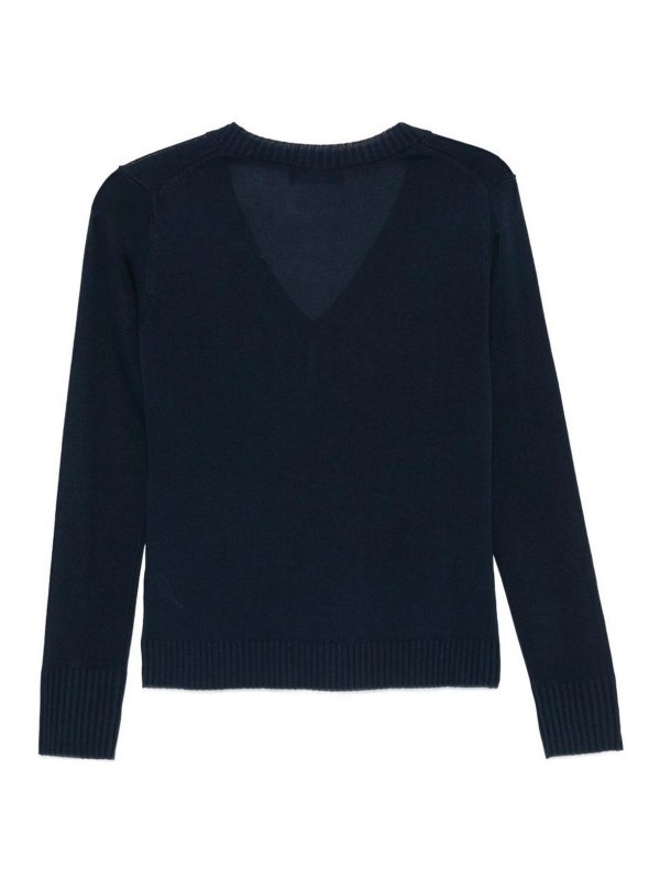 PEUTEREY: Strickpullover mit V-Ausschnitt online - V-Pullover - Blau
