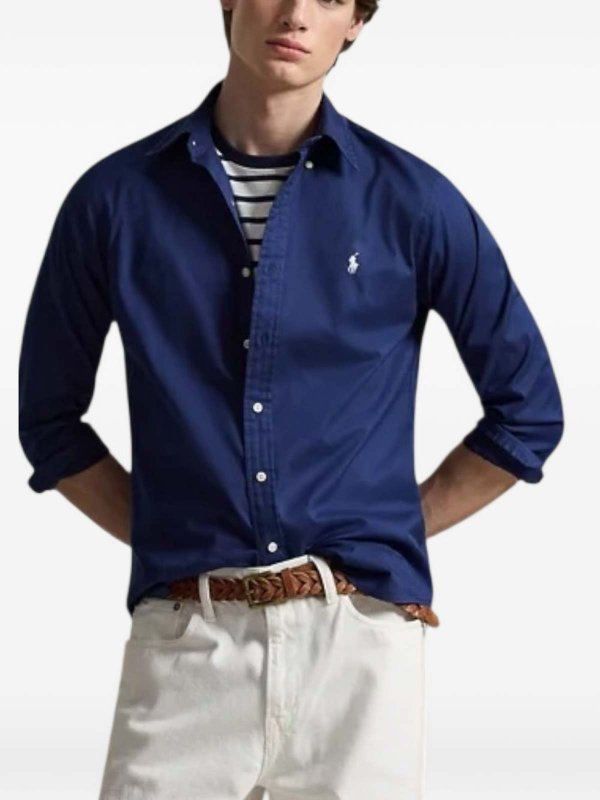 POLO RALPH LAUREN: シャツ online - シャツ - ダークブルー