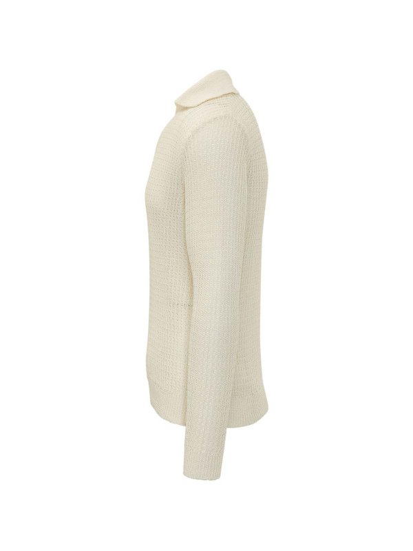 The Best Shops RAKK: Suéteres con cuello pico - Suéter Cuello Redondo - Blanco