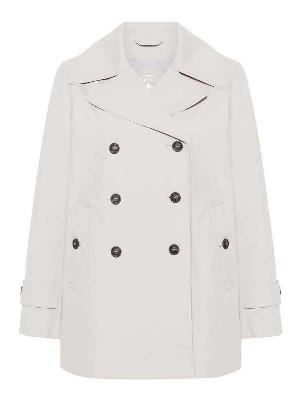 Save The Duck: padded jackets - Sofi padded double-breasted jacket beige