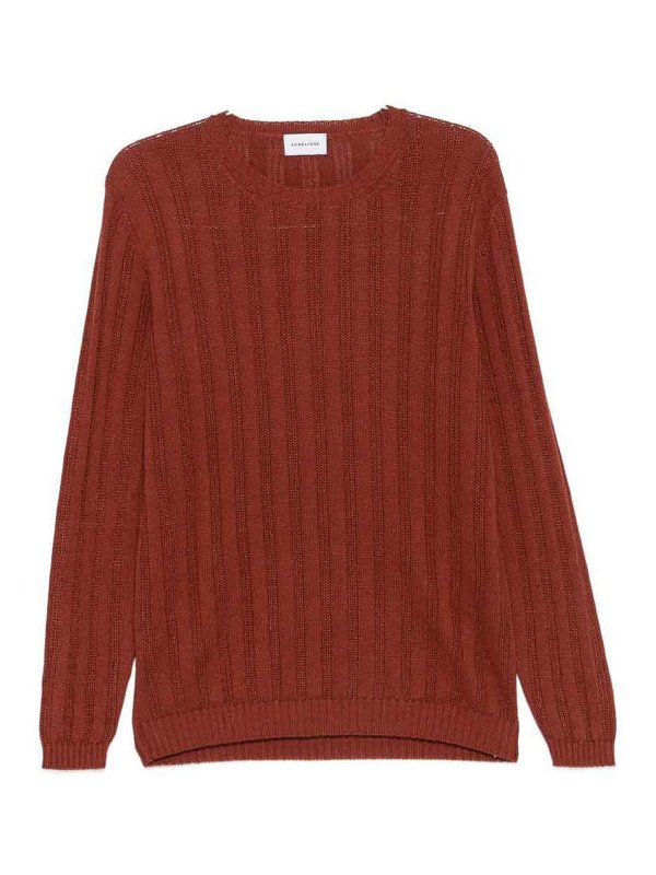 SCAGLIONE: Pull col rond - Pull Col Rond - Rouge