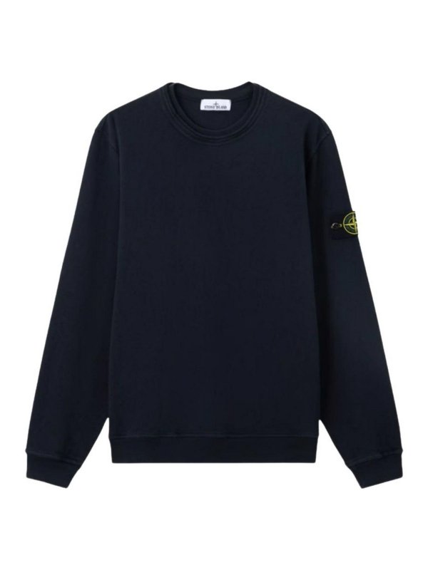 STONE ISLAND: スウェット＆セーター - スウェットシャツ/セーター - ダークブルー