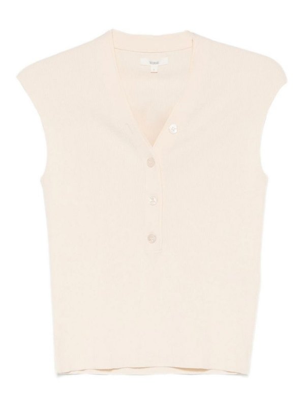 YERSE: Tops & Débardeurs - Top - Beige Clair