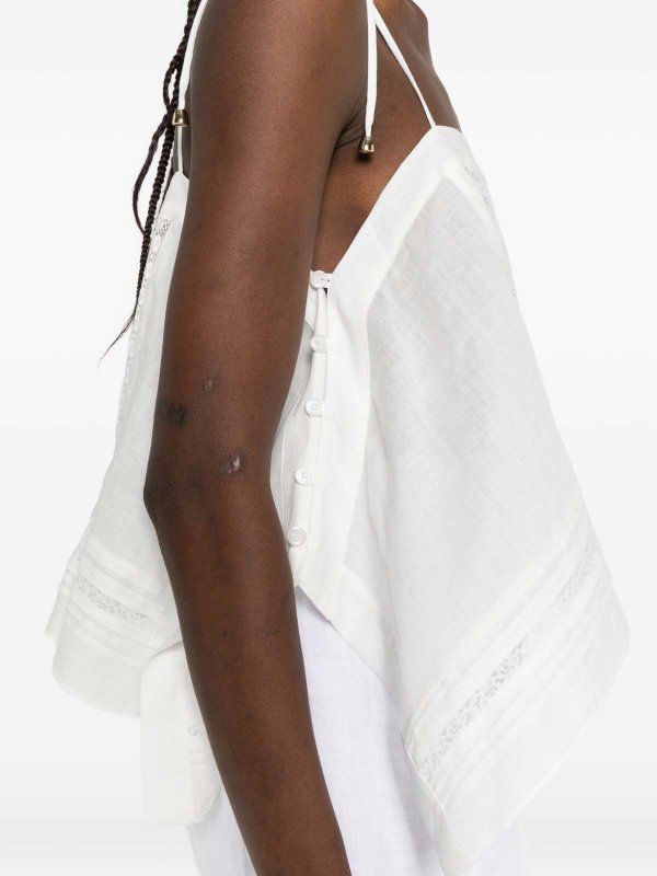 Self Portrait: Tops & Tank tops online - White embroidered top